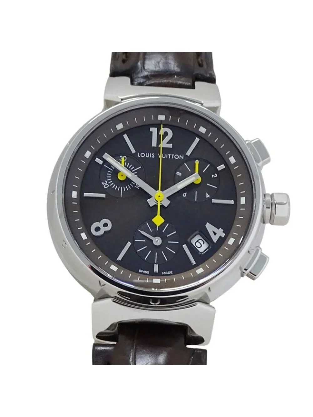 Louis Vuitton Watch Boys Tambour Chronograph Date Quartz Stainless Steel - Picture 2 of 14